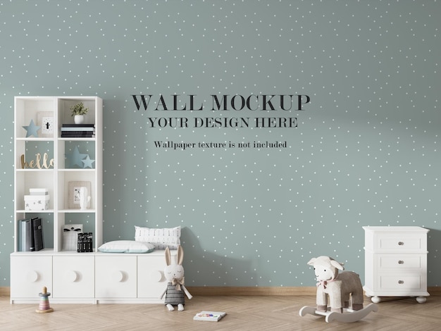 Premium Psd Modern Wall Mockup Design In D Rendered Room