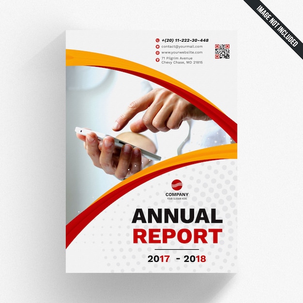 Download Modern wavy annual report mockup | Premium PSD File