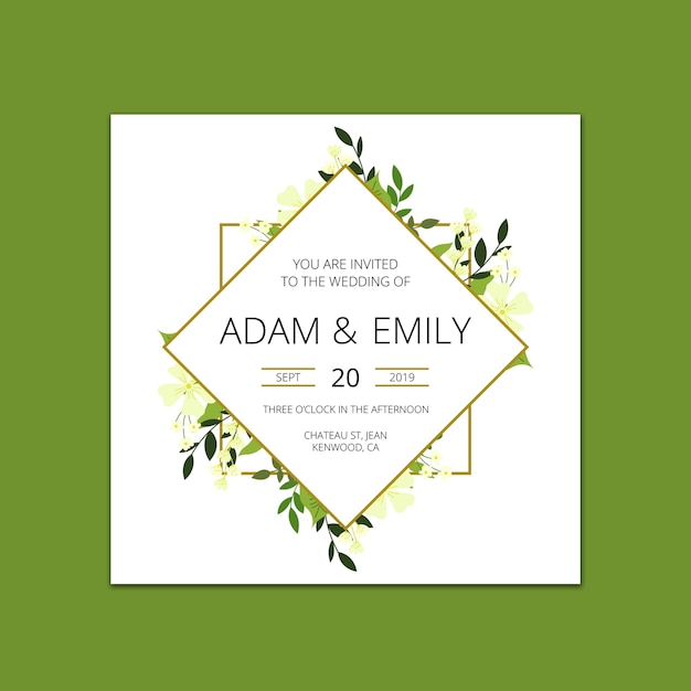 Modern wedding invitation mockup | Free PSD File