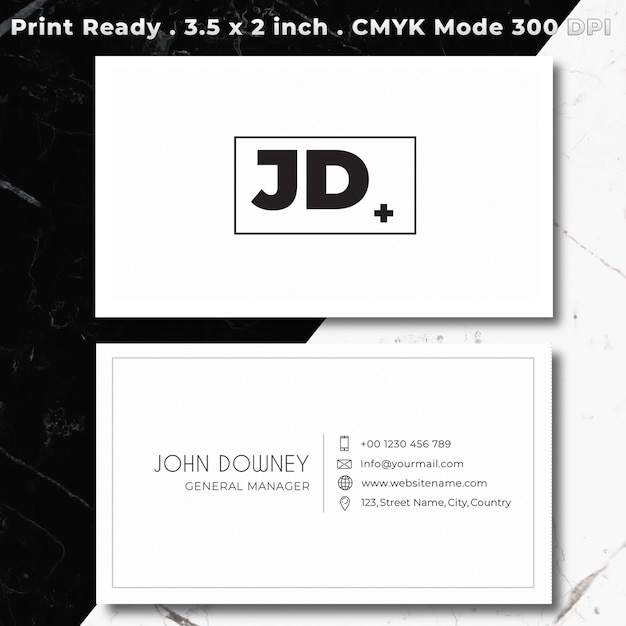  Modern white business card template