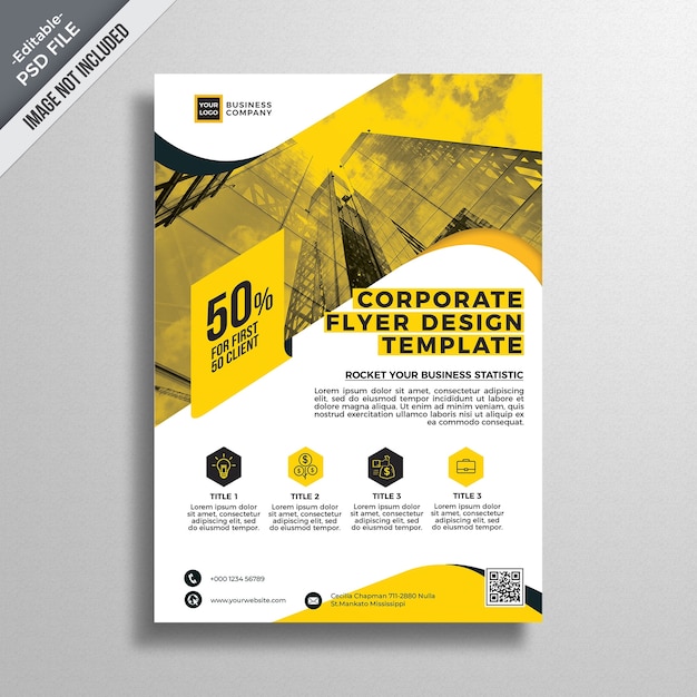 Download Premium Psd Modern Yellow Business Brochure Mockup PSD Mockup Templates