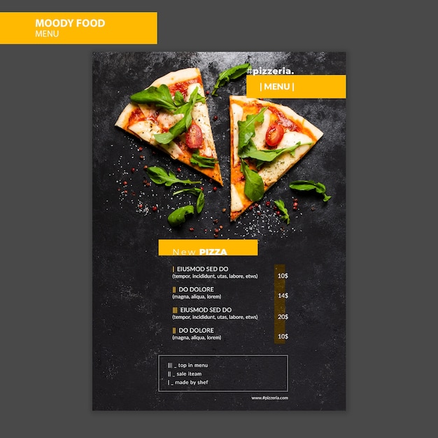 Download Moody restaurant food menu mock-up PSD file | Free Download PSD Mockup Templates
