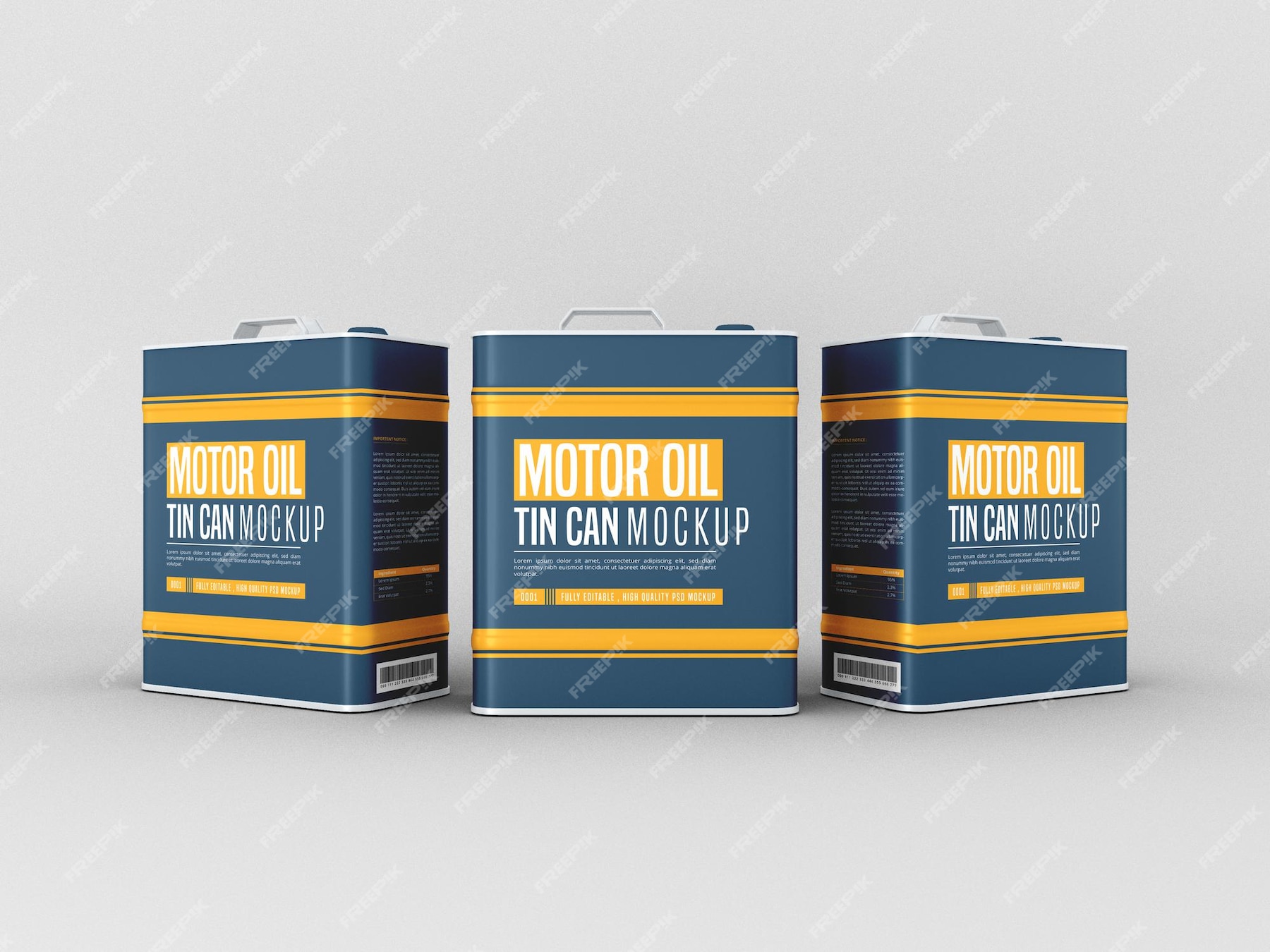 Premium PSD | Motor oil tin mockup