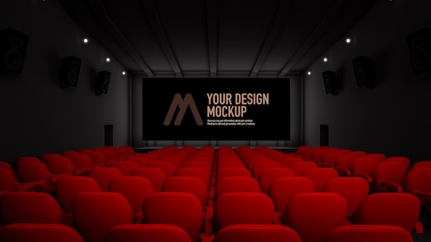 Download Premium Psd Movie Screen Mockup Inside A Movie Theater