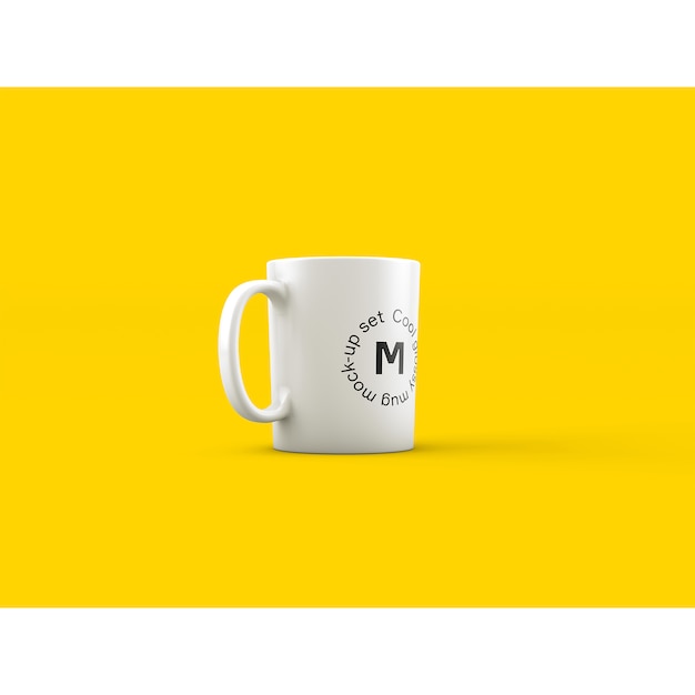 Download Mug on yellow background mock up PSD file | Free Download