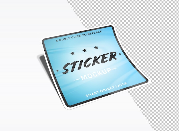 Multi shape cut out sticker mockup Premium Psd
