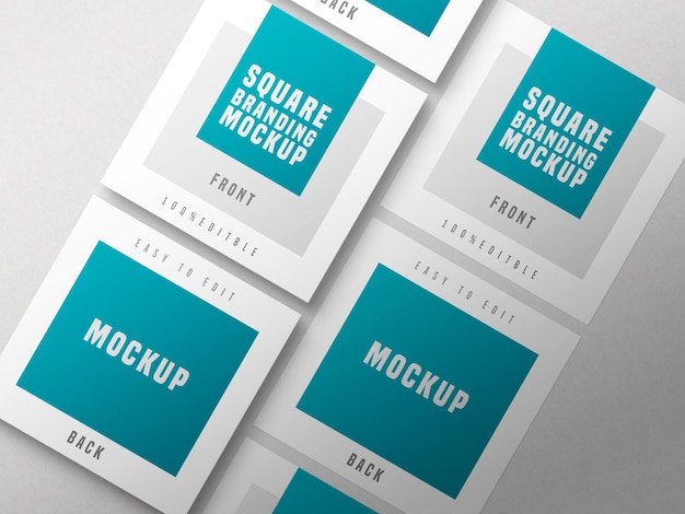 Download Free PSD | Multiple square business card mockup