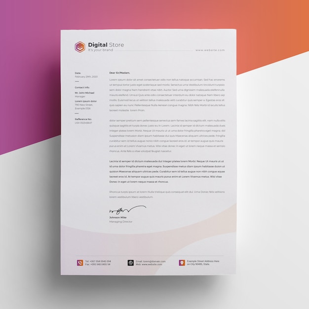 Premium PSD | Multipurpose letterhead template