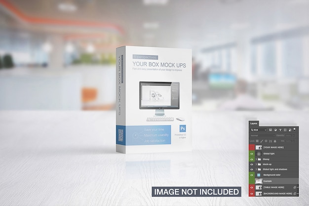 Download Free PSD | Multipurpose product box on a stage mockup