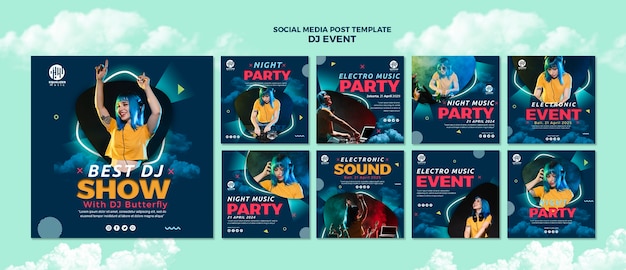 Download Free Psd Music Party Social Media Post Template PSD Mockup Templates