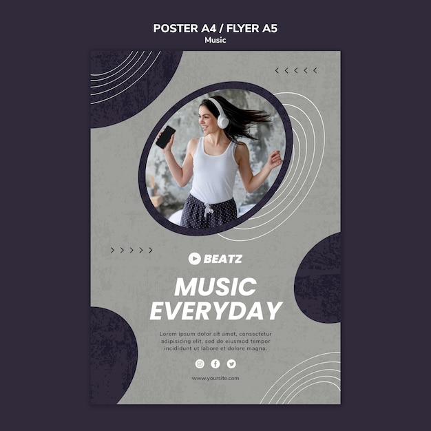 Music poster template | Free PSD File