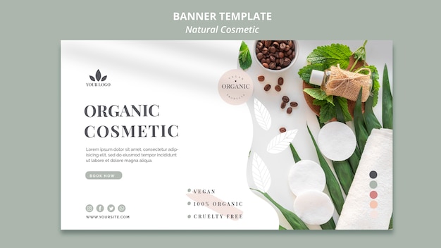 Free PSD | Natural cosmetics banner