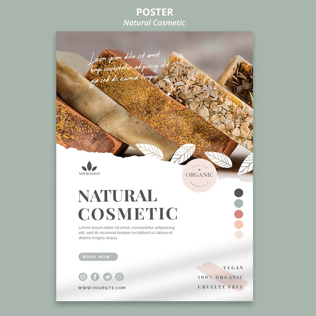 Download Free Natural Cosmetics Poster Theme Free Psd File Use our free logo maker to create a logo and build your brand. Put your logo on business cards, promotional products, or your website for brand visibility.