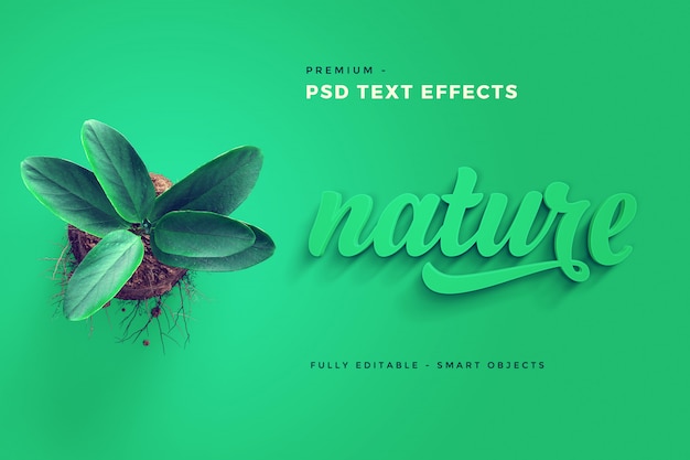 Download Nature text effect mockup | Premium PSD File