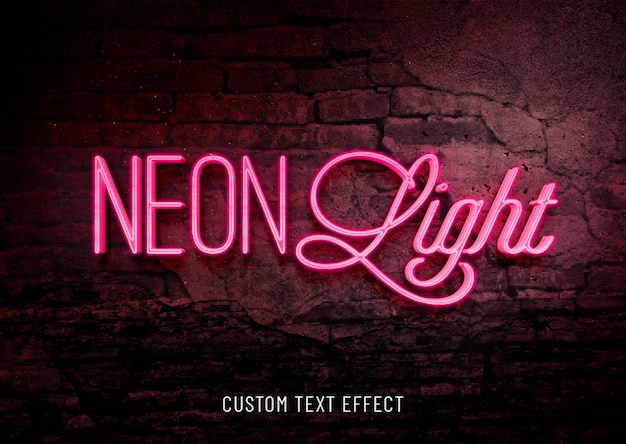 neon lights text photoshop style download