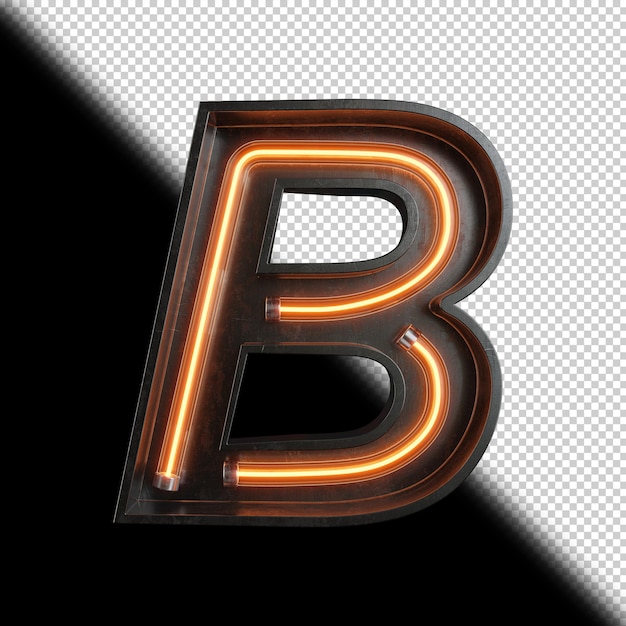 Premium PSD | Neon Light Letter B