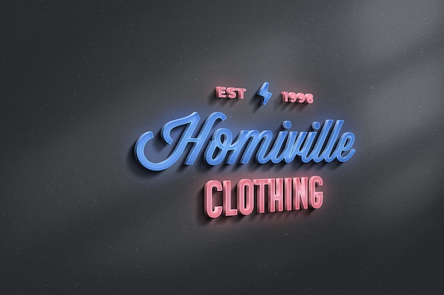 Download Free Neon Sign 3d Logo Mockup Premium Psd File Use our free logo maker to create a logo and build your brand. Put your logo on business cards, promotional products, or your website for brand visibility.