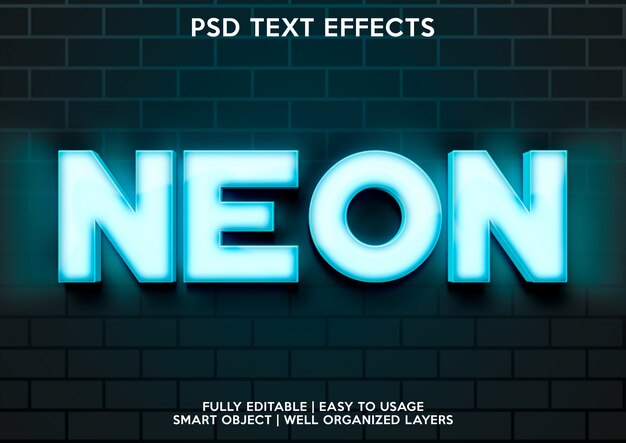 Download Premium PSD | Neon text effect