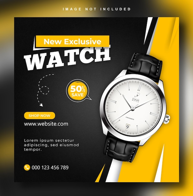 Premium PSD | New exclusive watch collection banner social media post ...