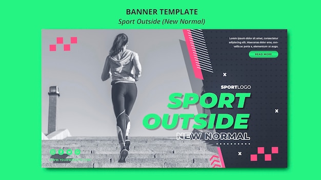 スポーツバナーデザインの新しい標準 無料のpsdファイル