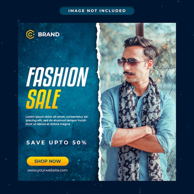 New season fashion sale instagram banner or social media post template Premium Psd