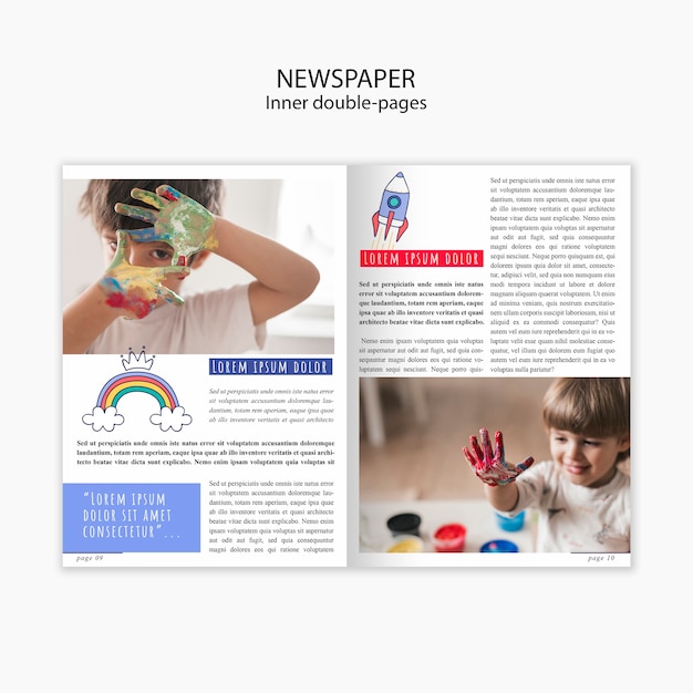 Free Psd Newspaper Template About Childrens Childhood