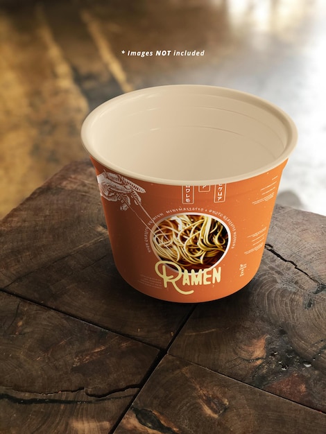 Premium PSD | Noodle Cup Packaging Mockup