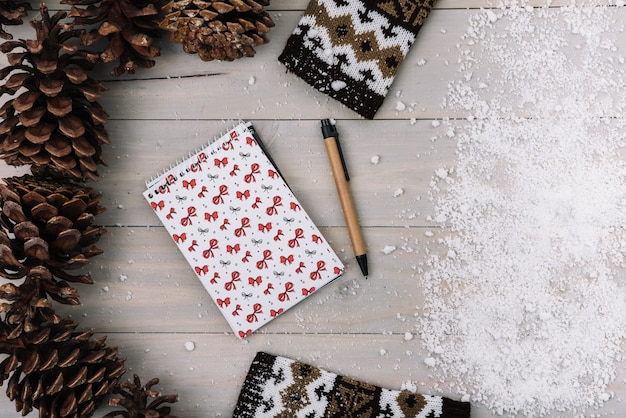 Download Notebook cover mockup with christmas concept PSD file | Free Download