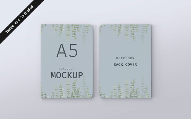 Download Notebook mockup front cover and back cover | Premium PSD File