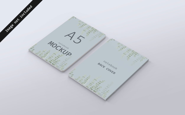 Download Notebook mockup front cover and back cover | Premium PSD File