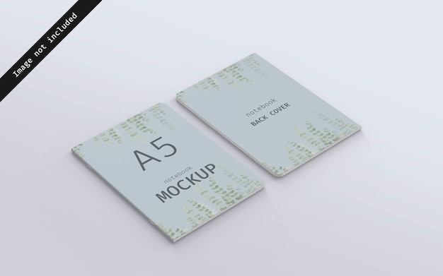 Download Notebook mockup front cover and back cover | Premium PSD File