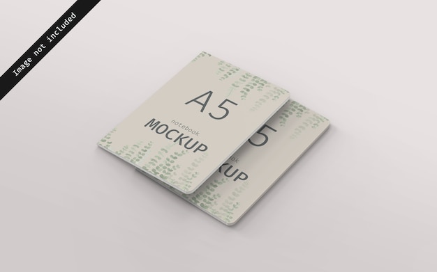 Download Notebook mockup front cover stacked right view | Premium ...