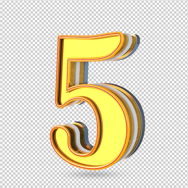 Premium PSD | Number 5