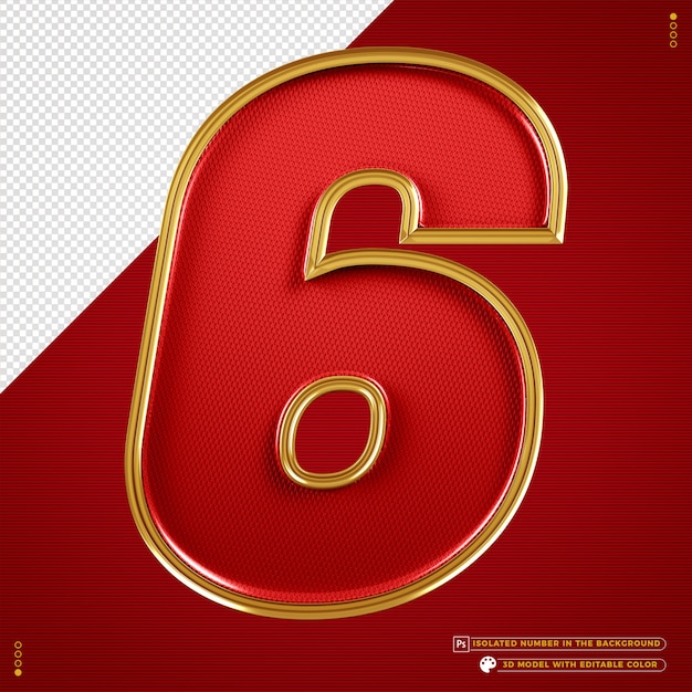 Premium PSD | Number 6 banner