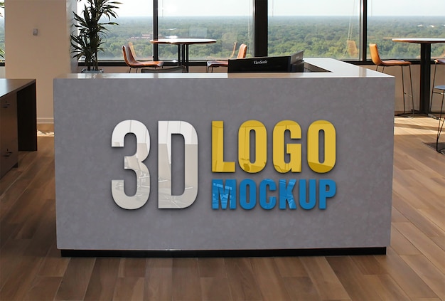 Mockup Logo 3D Reception