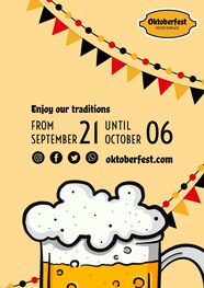 Oktoberfest Flyer Template PSD File Free Download