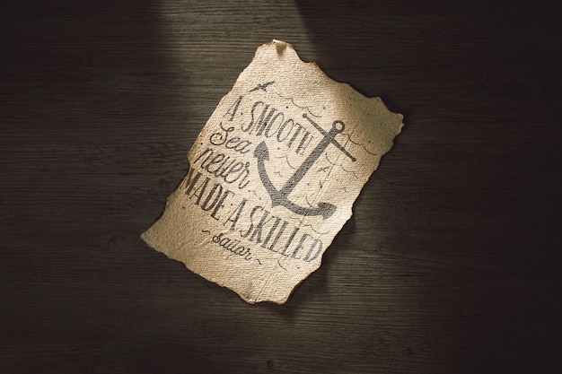 Download Old paper mockup for adventure concept | Free PSD File