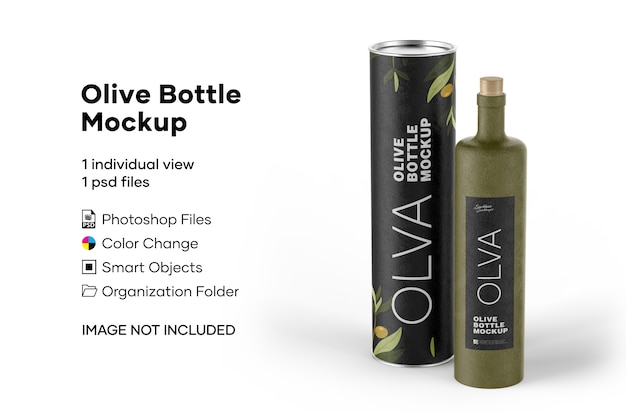 Download Premium PSD | Olive bottle mockup