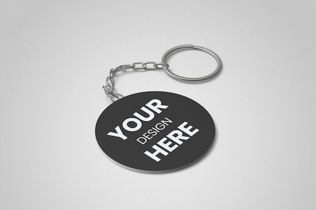 Download Premium PSD | One keychain mockup left angle view