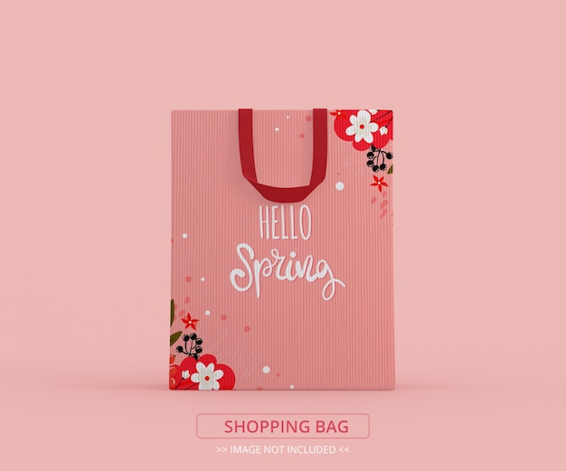 Download Premium PSD | One shopping bag mockup front view