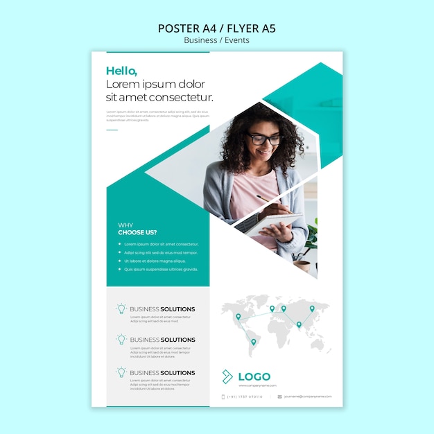 Download Free Psd Online Business Poster Template PSD Mockup Templates