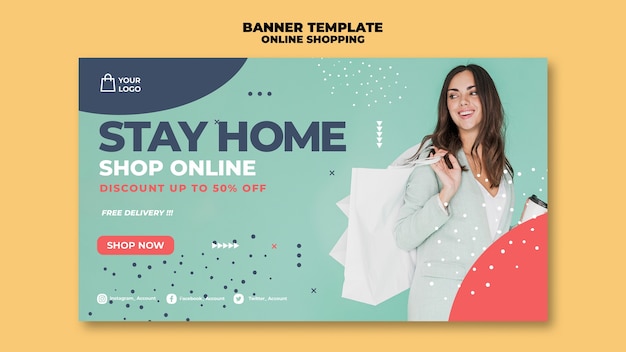 Download Free Psd Online Shopping Banner Template PSD Mockup Templates