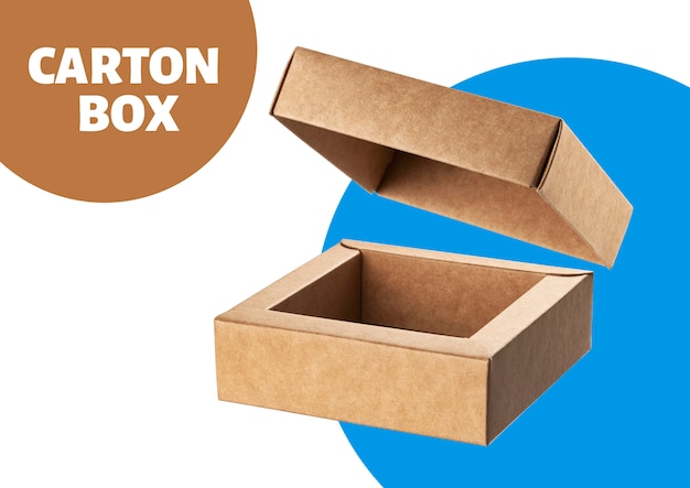 Download Open cardboard box mock up isolated | Premium PSD File