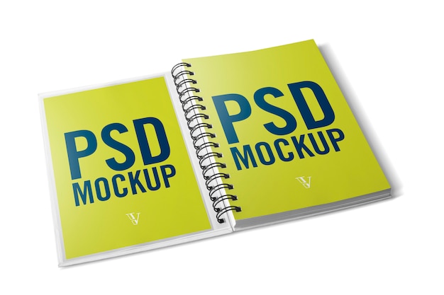 Download Open notebook mockup PSD file | Premium Download
