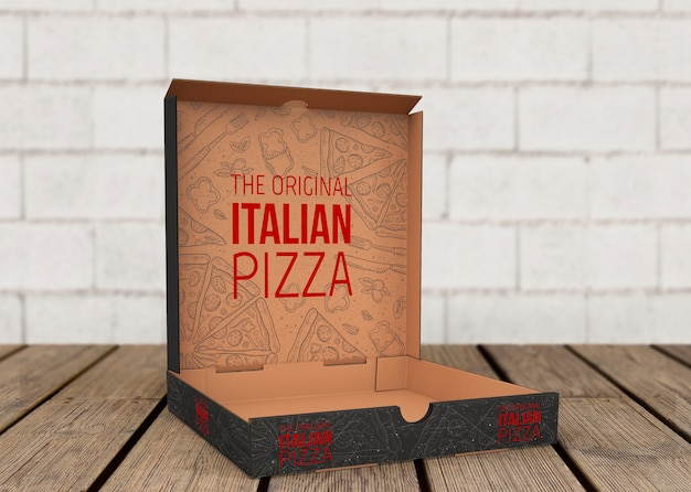 Download Open pizza box mockup | Free PSD File