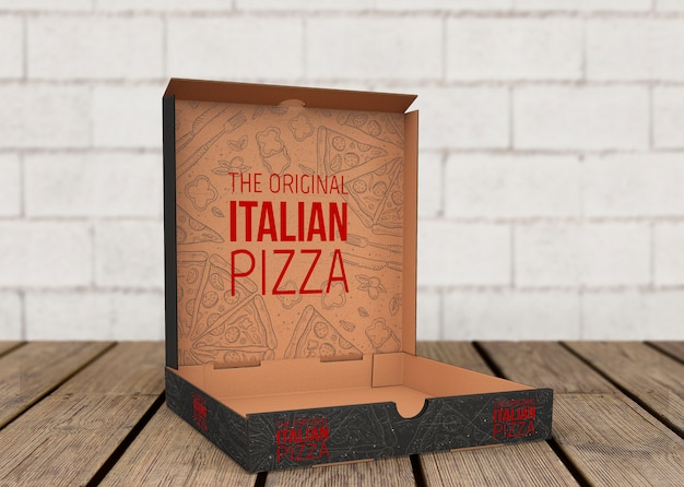 Open pizza box mockup | Free PSD File