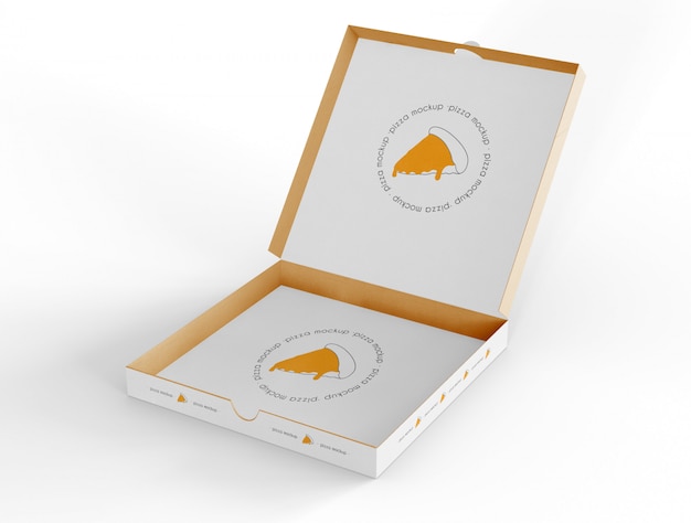 Download Open pizza box mockup | Premium PSD File