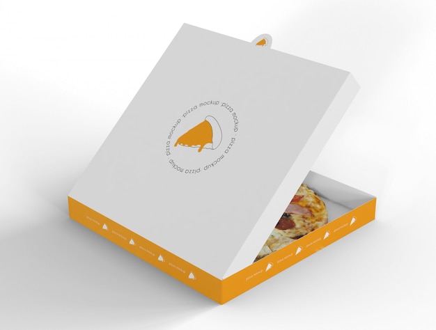 Download Premium PSD | Open pizza box mockup