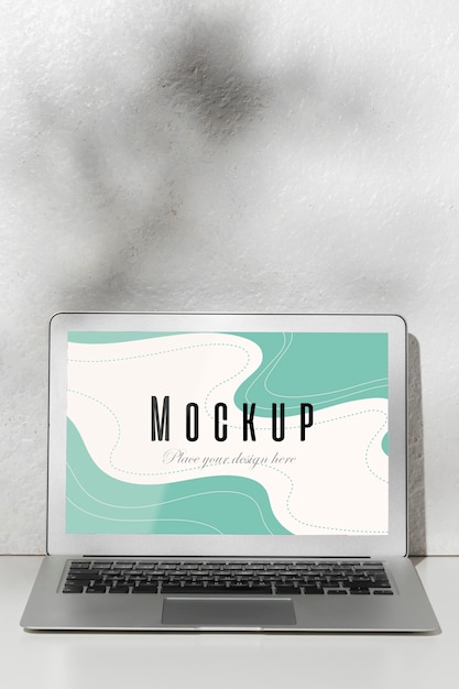 Download Free PSD | Opened laptop with screen mockup