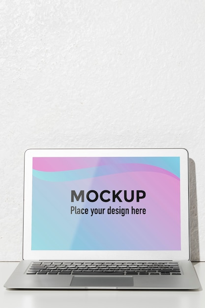 Download Free PSD | Opened laptop with screen mockup